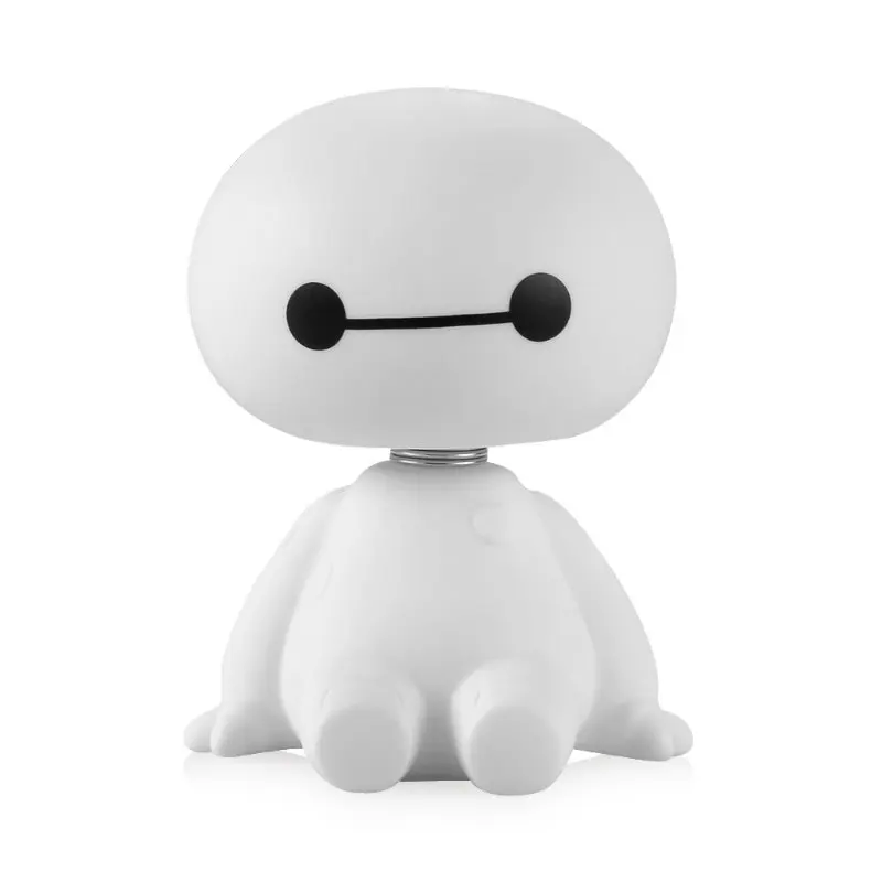 Мультфильм Пластиковый робот Baymax качающаяся голова фигурка автомобиля украшения авто интерьера большие куклы героев, игрушки орнамент аксессуары