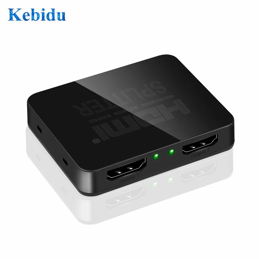KEBIDU Full HD 4K HDMI коммутатор 1X2 1080p HDCP сплиттер сплит 1 в 2 выхода усилитель двойной