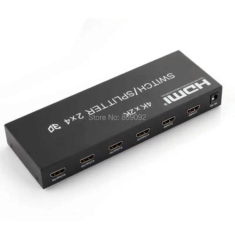 4 К * 2 К 1080 P 3d 2x4 Матрица HDMI видео переключатель Splitter Усилители домашние 1.4a Full HD с ИК-пульт