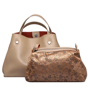

WxfbBaby New 2pc/set composite bag Fashion handbag set shoulder bags Ladies bag factory soft really leather travel crossbody bag