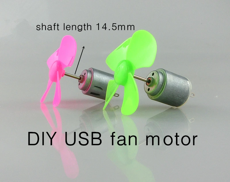 2X R140 двигатель постоянного тока DIY USB вентилятор двигателя длина вала 14 5 мм |