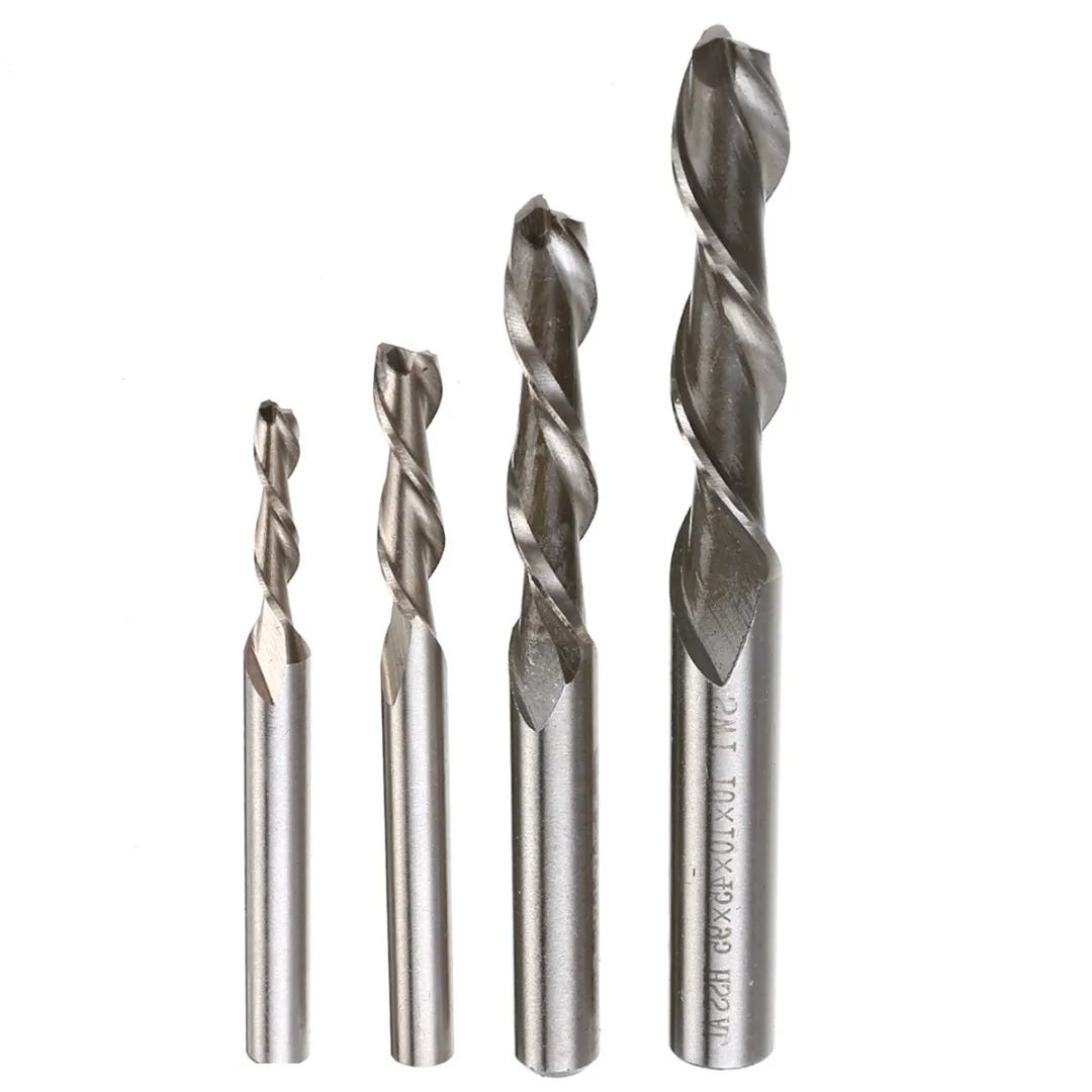 1pc Extra Long 2 Flute End Mill Durable HSS & Aluminium CNC Milling Cutter Bit 4/6/8/10mm