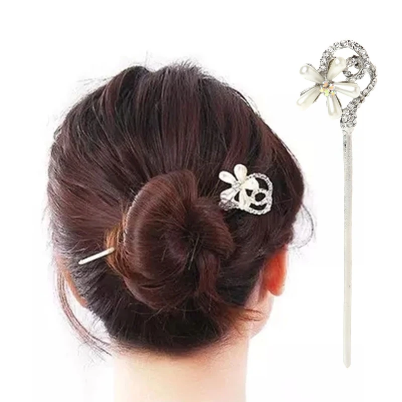

JAVRICK Curved Top Imitation Pearl Hairstick Elegant Headdress Wedding Jewelry