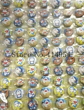 

New 2sets (108pcs/set) Cartoon Doraemon Round Brooch Button Pin badge Badge 2.5 cm DIY Children Gift X93