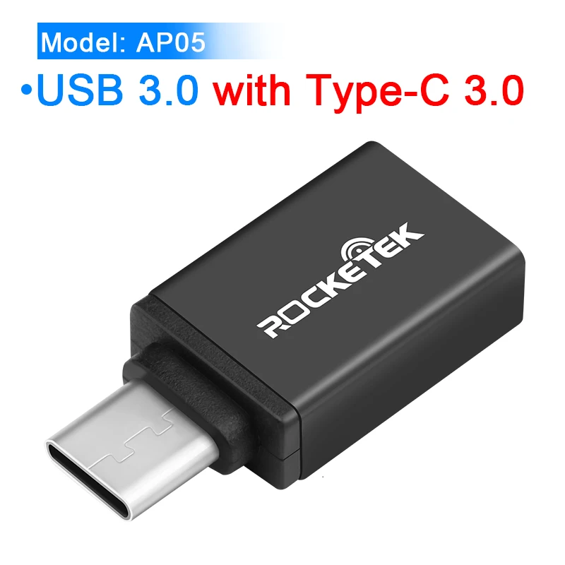 Rocketek USB 3,0 2,0-type c OTG адаптер Alu mi um аксессуары для телефонов разъем для One plus 6 5 Xiaomi mi 8 huawei - Цвет: USB 3.0