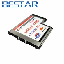 USB 2,0 USB2.0 2 порта Expresscard Express 34 мм L тип формы Latop адаптер для ноутбука Тип вставки