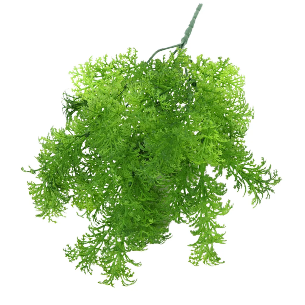 2pcs 35cm Artificial Lifelike Plastic Moss Grass Plant Wedding Home Office Window Sill Bonsai Floral Decor Crafts