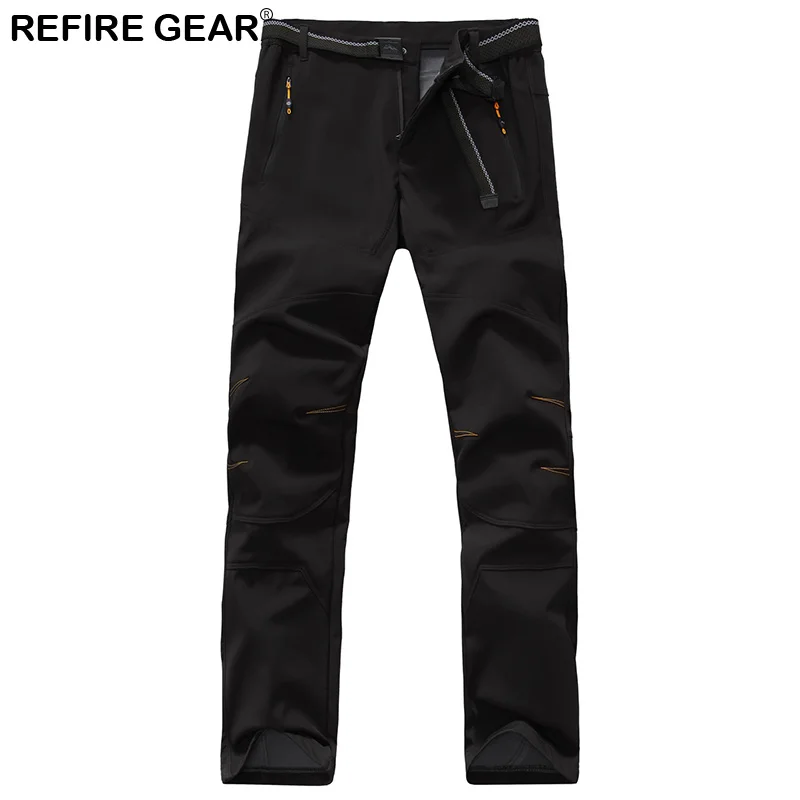 Refire Gear Soft Shell Fleece Pantalones deportivos al aire libre hombres senderismo Trekking Windbreaker Camping pesca escalada pantalones impermeables Refire Gear Soft Shell Fleece Pantalones deportivos al aire libre hombres senderismo Trekking Windbreaker Camping pesca escalada pantalones impermeables