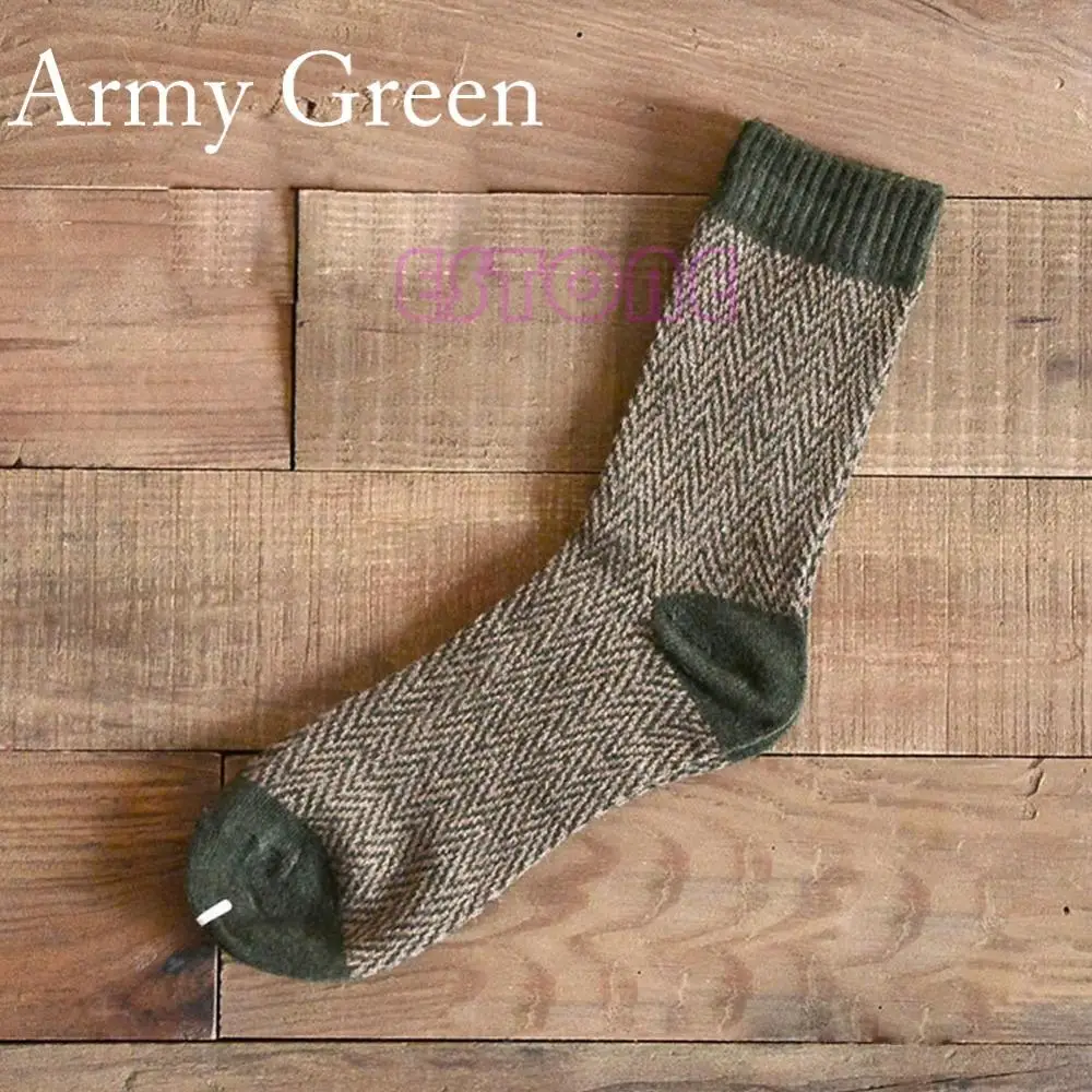 

4 Pairs Men Warm Winter Thick Wool Mixture Angora Cashmere Casual Dress Socks-J117