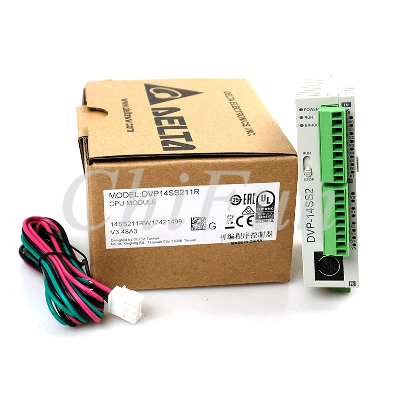 Delta PLC 14 point 8DI 6DO Relay Standard 24VDC DVP14SS211R with Program Cable
