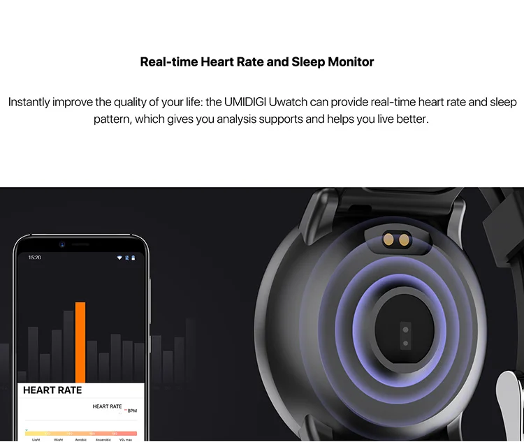 UMIDIGI UMI Uwatch Milanese Version 1.33 Inch 2.5D IPS Touch Color Screen Smart Watch Waterproof Support Custom Wallpaper Sport Mode for Android iOS