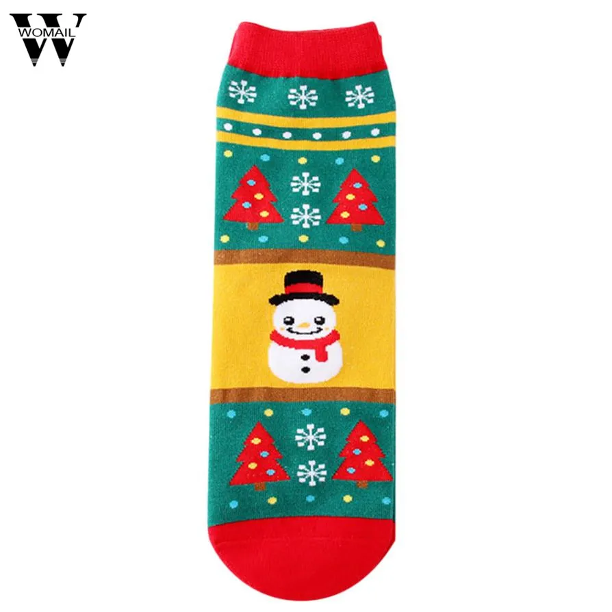 1 пара Рождественский Для женщин девочек милые носки хлопковый мягкий теплый трикотажные носки по щиколотку высокое качество