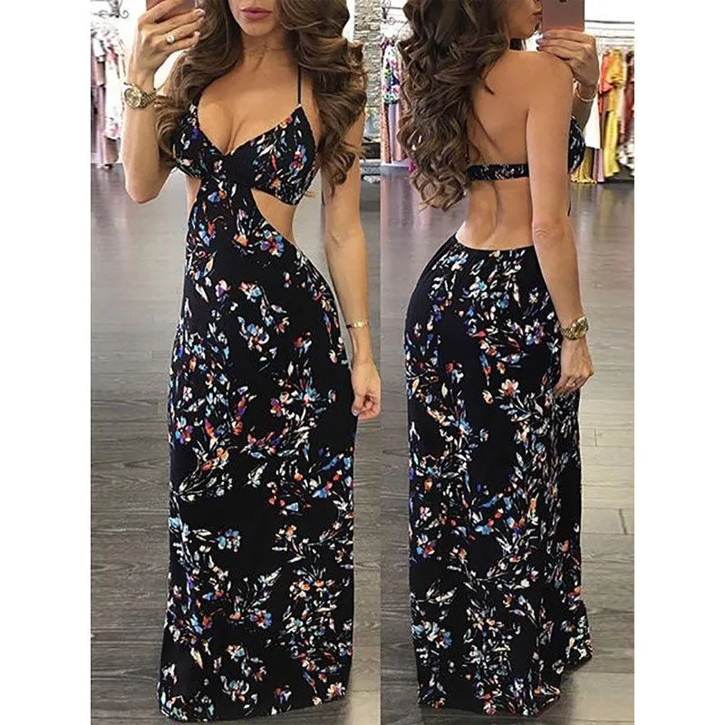 low cut maxi dress