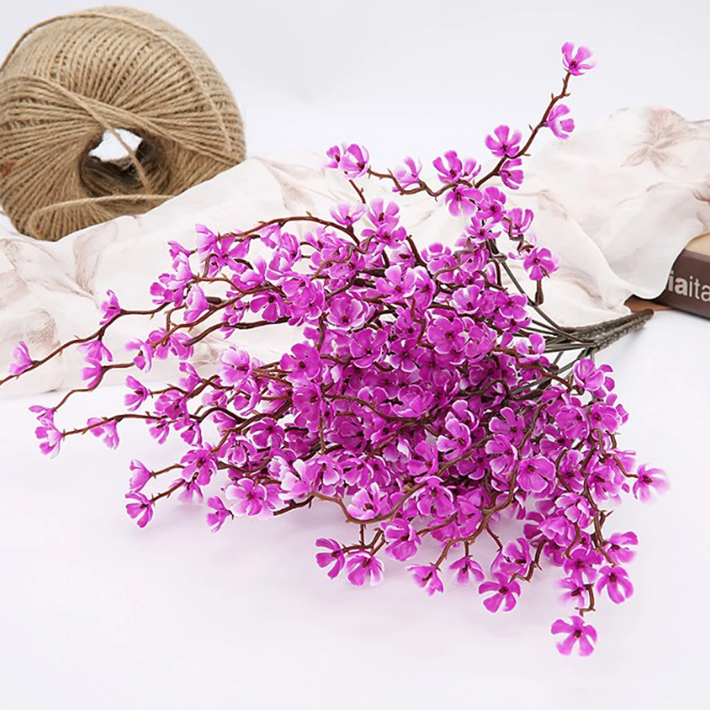 Artificial Simulation Flowers Plastic Plum Blossom For Party Home Bar Tabletop Floral Decoration Wedding Bridal Bouquets