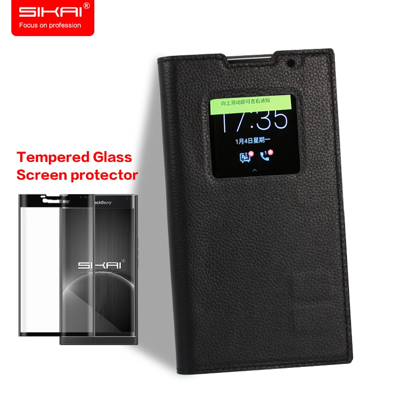 bilder für SIKAI Flip Fall Für Blackberry Priv Ledertasche Smart View Shell Für Blackberry Priv 5,4 "+ Ausgeglichenes schutz bilder für SIKAI Flip Fall Für Blackberry Priv Ledertasche Smart View Shell Für Blackberry Priv 5,4 "+ Ausgeglichenes schutz