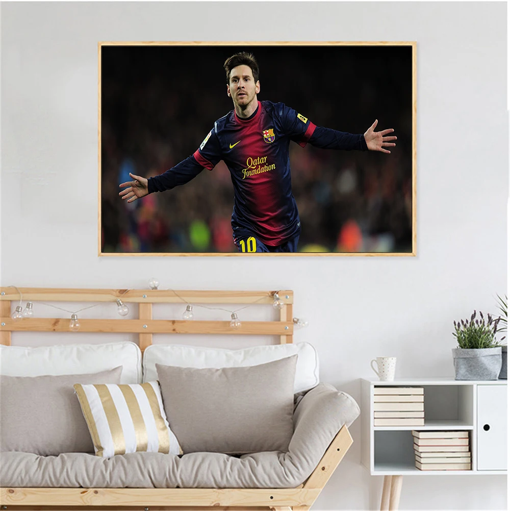 

Abstract Painting Large Size Messi Footall World Cup Posters and Prints Sport Canvas Wall Pictures for Living Room Home Decor