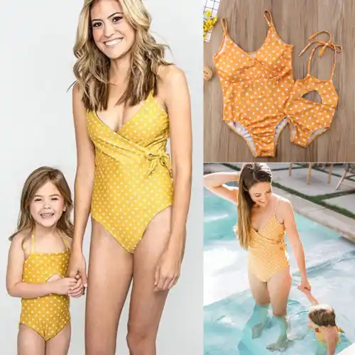 mother and daughter matching swimsuit