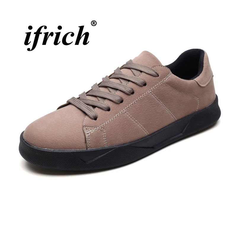 رجل حذاء كاجوال الأسود الكاكي تزلج الأحذية ل رجل الخريف الشتاء الذكور الأحذية الكبار المطاط أسفل مريحة الكلاسيكية أحذية