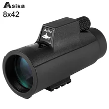 Телескоп Монокуляр 8x черный Asika 8X42 Bak4 призма для кемпинга телескоп Focuser Монокуляр водонепроницаемый охота