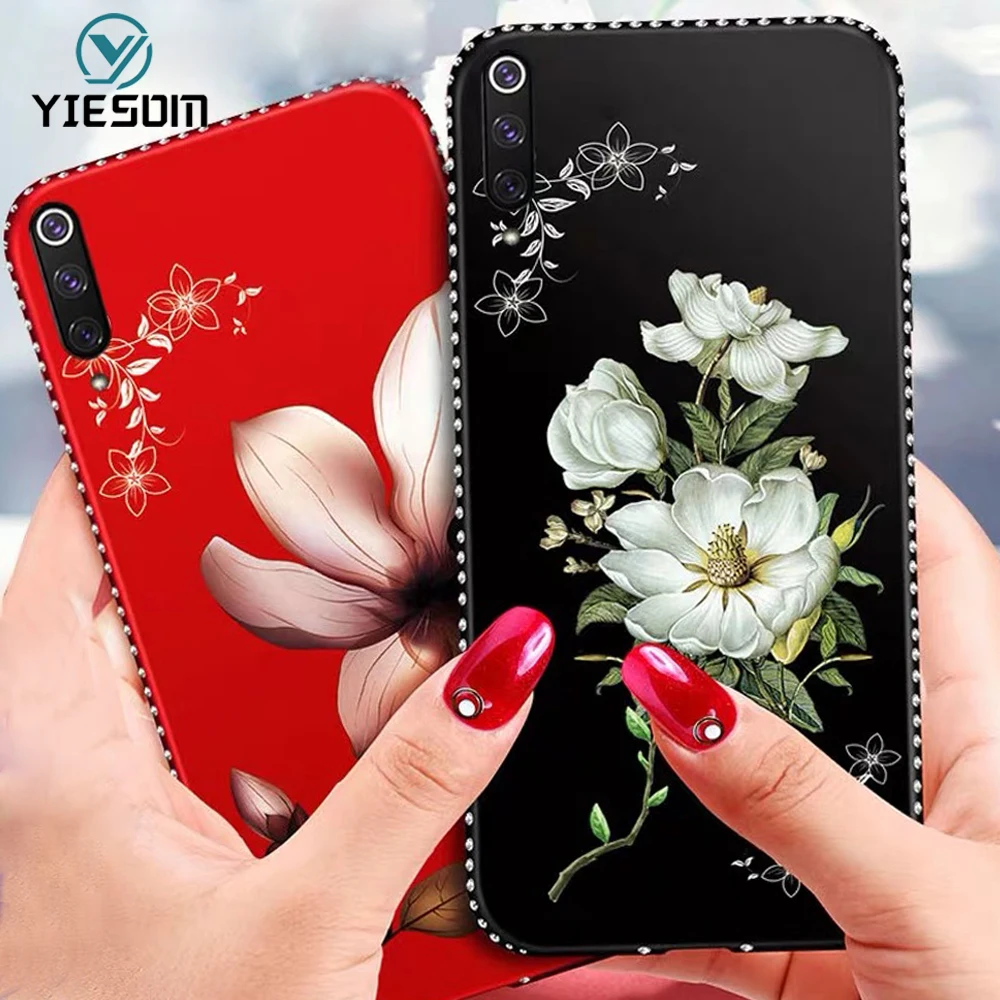 

3D Floral Diamond Glitter Soft Silicon Case For Xiaomi Mi 9 SE Mi 8 Lite A2 A1 Pocophone F1 Redmi GO 7 6 6A Redmi Note 7 6 Pro 5