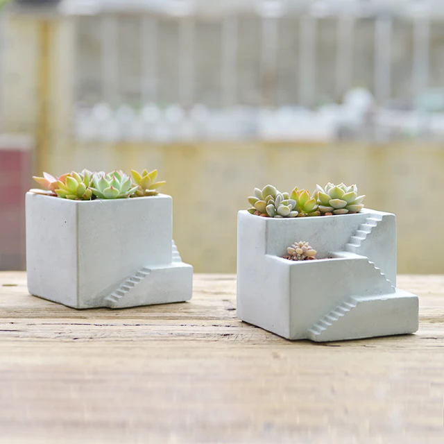 Creativo scale cemento piante succulente silicone muffa argilla ... Muffa sulla terra vaso
