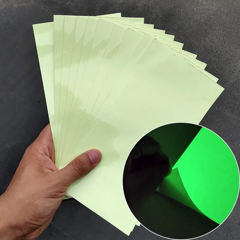 

Luminous Fishing Lure Stickers 10pcs/lot 20X10cm Luminous Sticker Fishing Lure DIY Material Accessories
