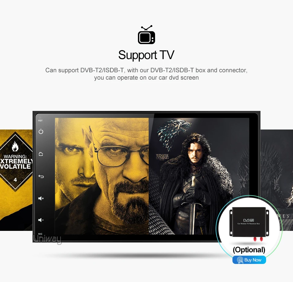 Top uniway  A17KLL9071  android 9.0 car dvd navigation for toyota corolla/auris  2016 2017 car radio stereo head unit navigation 18