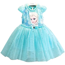 Платья для девочек летняя брендовая детская одежда для малышей платья принцесс Анны и Эльзы костюм героев мультфильма «Холодное сердце» для маскарада карнавала одежда для детей для вечеринки новогодняя одежда