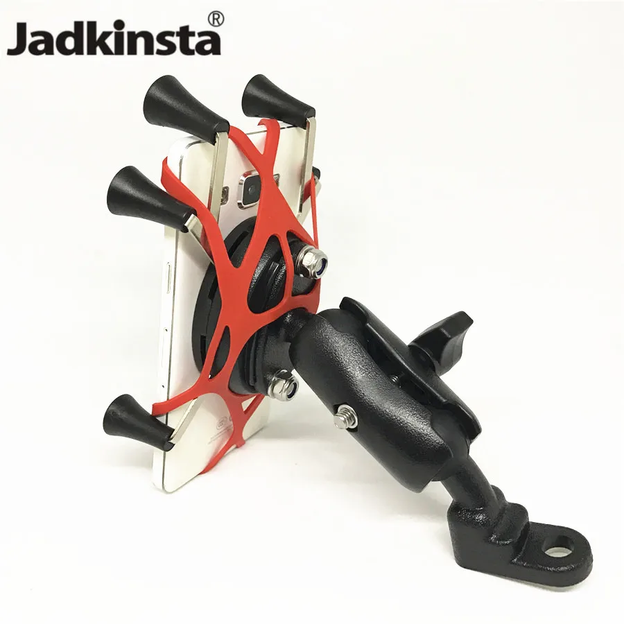 

Jadkinsta Plastic Motorcycle Handlebar Clamp Holder Mount with 25mm Ball for Smartphone for Ram Mounts Gopro Cameras X-Grip