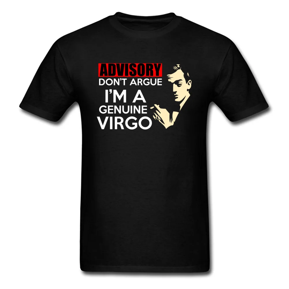 Funny IM A GENUINE VIRGO Short Sleeve Summer Fall Tops & Tees Discount Round Collar 100% Cotton Fabric Tops Shirt Mens T-Shirt IM A GENUINE VIRGO black