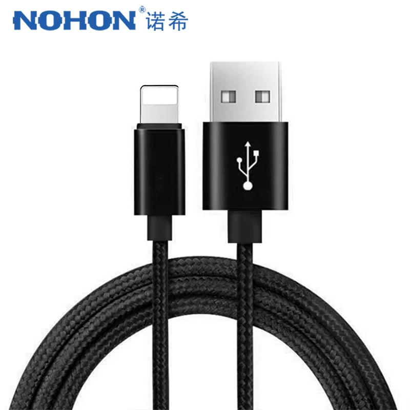 NOHON USB зарядное устройство кабель для iPhone 7 8 6 5 6s plus X XS MAX XR iPad Mini 2A 1 м освещение