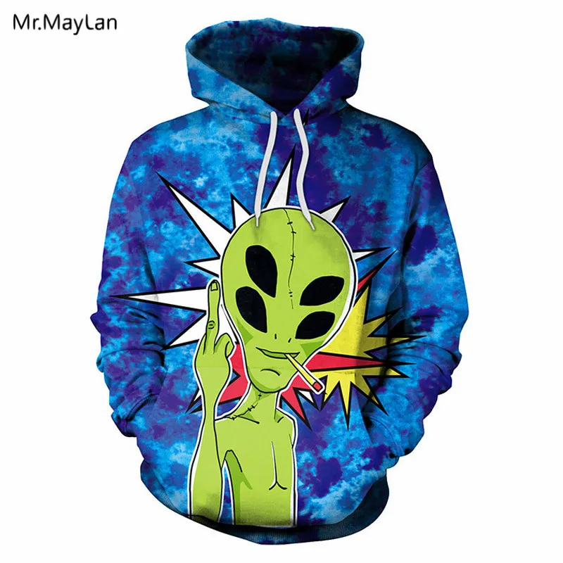Green alien hoodie Clearance