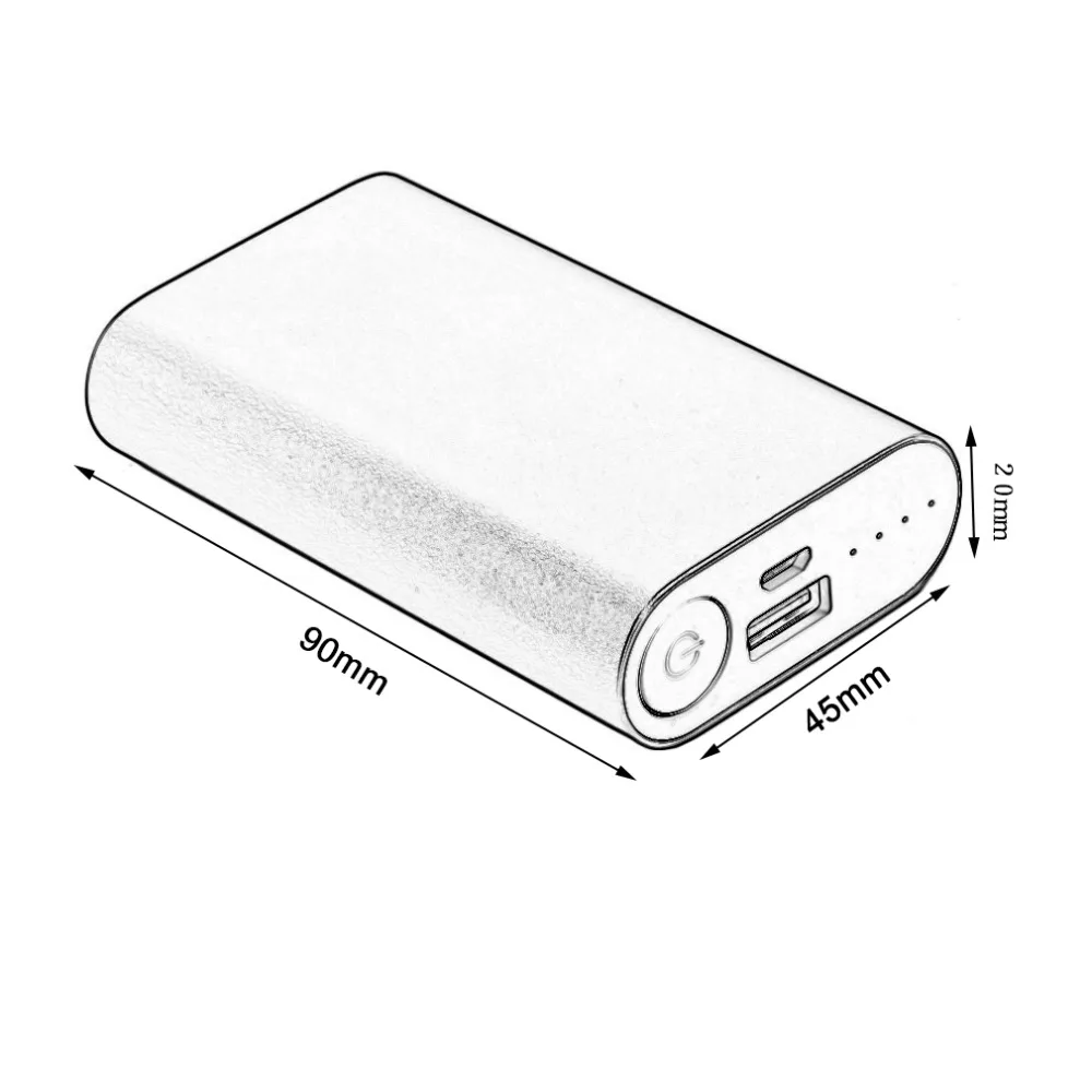 5600 мАч портативный размер usb Зарядка Внешний Банк питания чехол 2*18650 Батарея питания зарядное устройство для смартфонов
