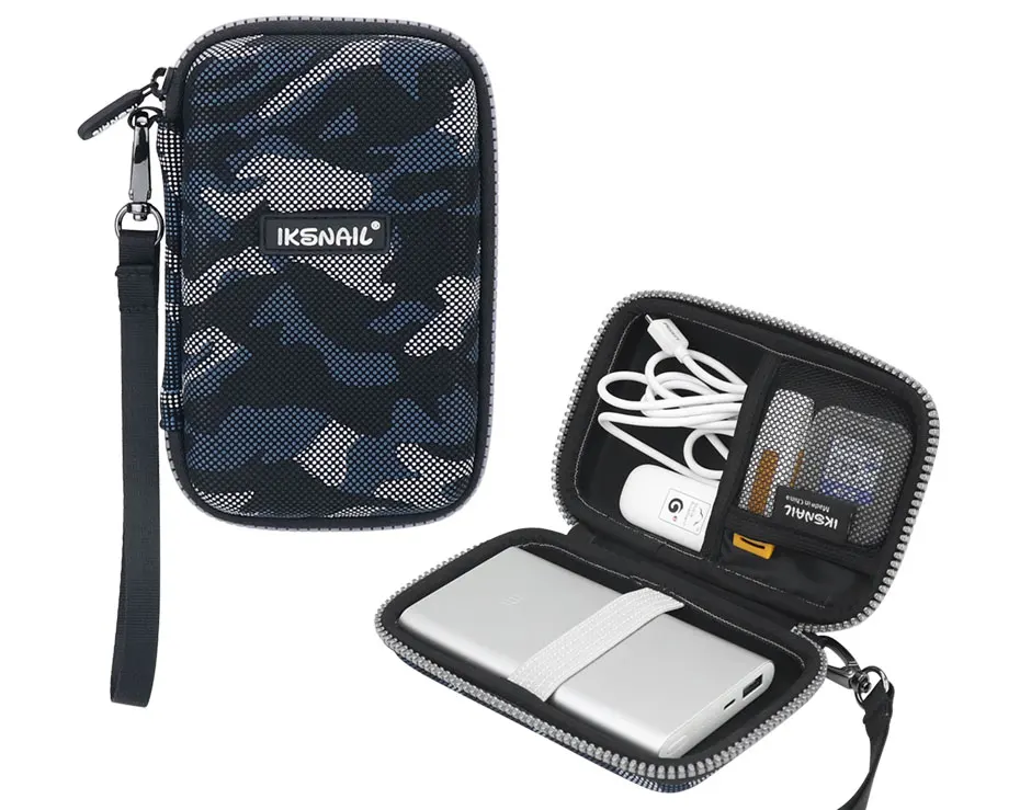 IKSNAIL военный чехол для наушников жесткий диск чехол для Airpods сумки портативный внешний HDD power Bank цифровые аксессуары