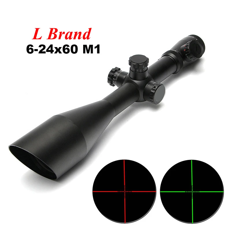 

MARK4 M1 6-24x60 AO Tactical Outdoor Hunting Optics Scope Illuminated Red and Green Mildot Side Wheel Riflescope