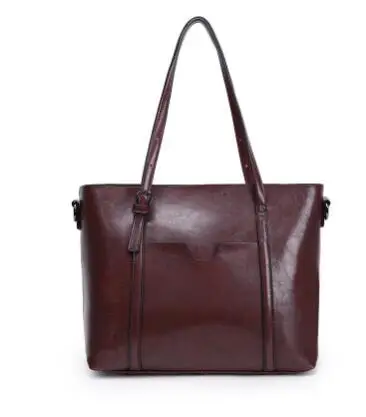 

New style handbag of European and American style, pure color, with large capacity, single shoulder bag