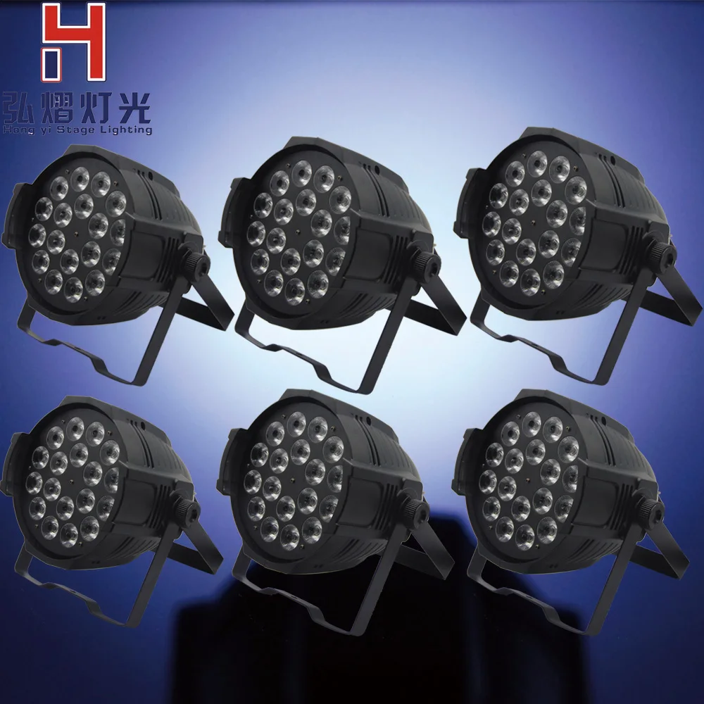 

Hong Yi Stage Lighting 6pcs/lot 18*12W RGBW Led Stage Light Par Light With DMX512 Master DJ Equipments