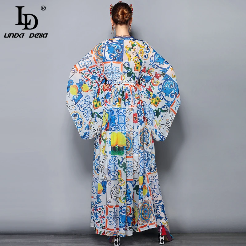 Женское праздничное платье макси LD LINDA DELLA подиумное повседневное длинное