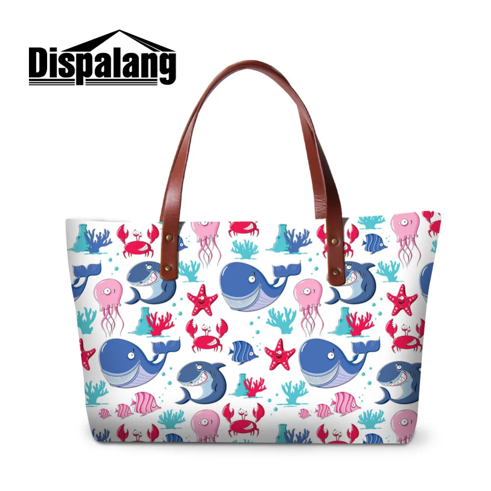 -3 Owl Printed Canvas Tote Female Casual Beach Bags Large Capacity Women Single Shopping Bag Daily Use Canvas Handbags