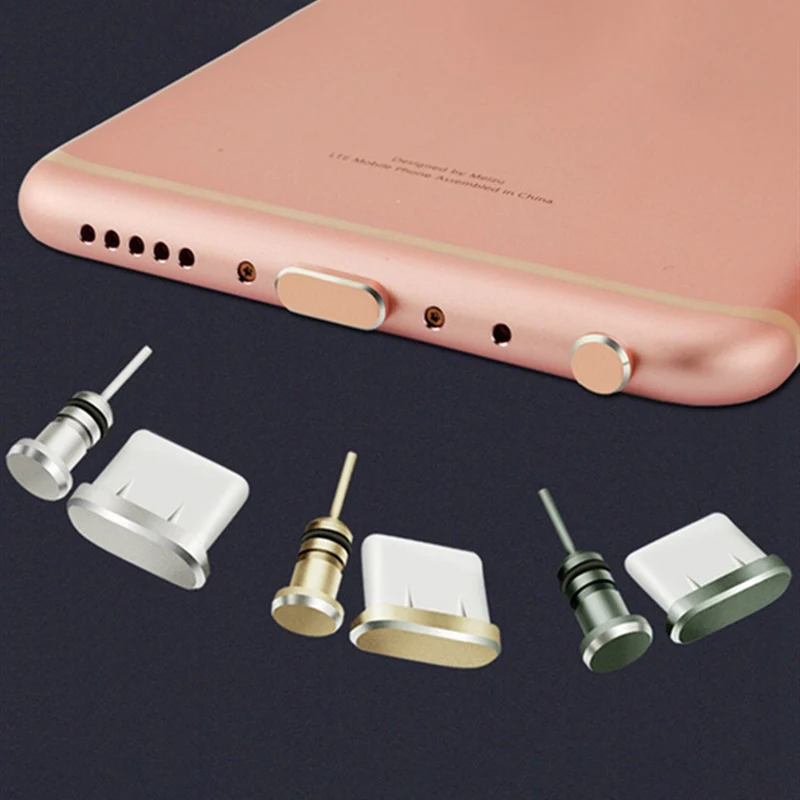 

3.5mm Earphone Jack plug Type c Jack Dust plug Mobile phone USB-C Charger Stopple for Xiaomi Mi5 mi6 Huawei P9 P10