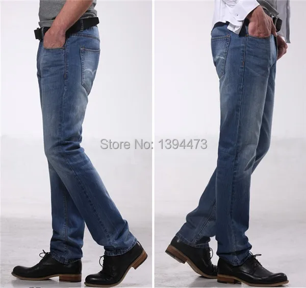 Hiipoo 2014 New Arrival Mens Jeans straight Fashion Brand Men Denim Pants Classical Regular Cotton Plus Size 28-38 | Мужская одежда