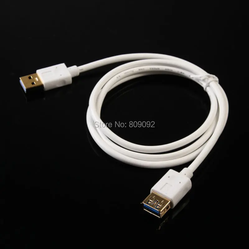 

High speed USB 3.0 Male to Female Super Fast Extension Cable USB3.0 AM to AF Extender Gold-Plated Cable White Color OD 4.0mm