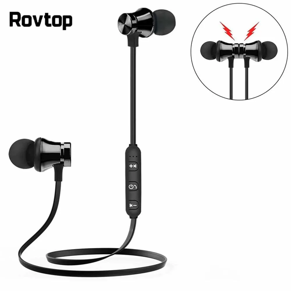 Магнитные Bluetooth наушники Rovtop XT11 беспроводные Спортивная гарнитура для iPhone Xiaomi