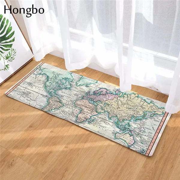 Hongbo креативный коврик с 3D-принтом карта мира, противоскользящий водопоглощающий коврик для спальни, ковер для кухни, домашний декор - Цвет: 13