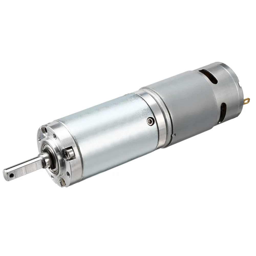 

UXCELL Hot Selling 1PCS 44MM DC Planetary Gear Motor 24V 600RPM High Torque Speed Reducer with Carbon Brushe & Metal Gears
