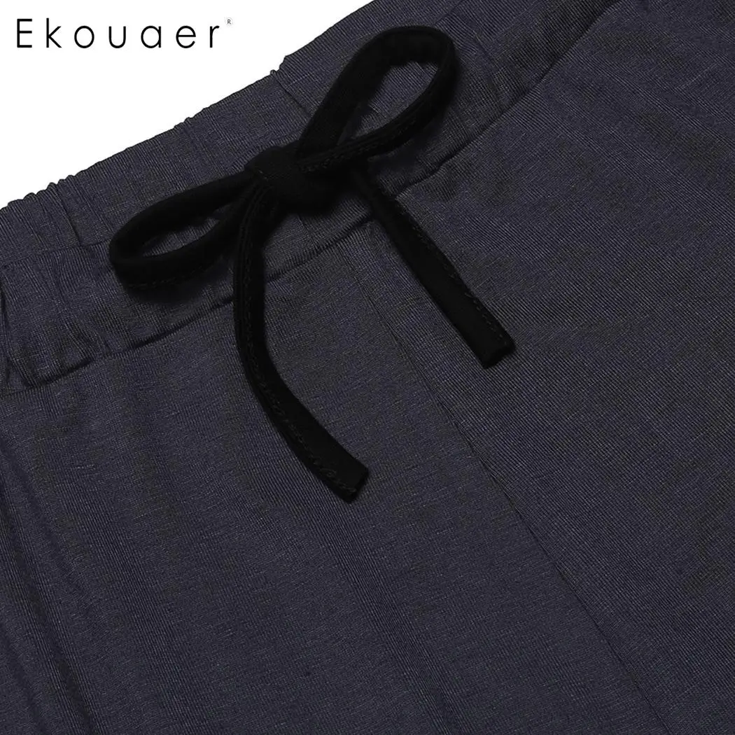 Ekouaer женский пижамный комплект из хлопка и спандекса с коротким рукавом летний