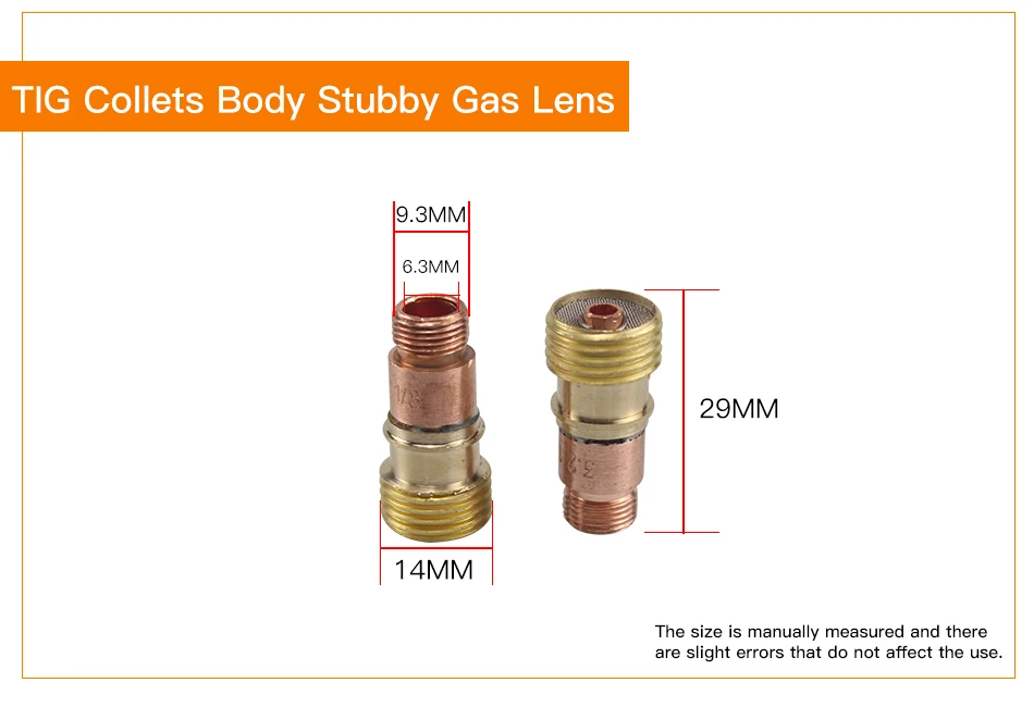 5 шт. TIG собрать корпус газовый объектив 1,0/1,6/2,4/3,2 мм для WP17 WP18 WP26 TIG сварочный фонарь/сварочный пистолет