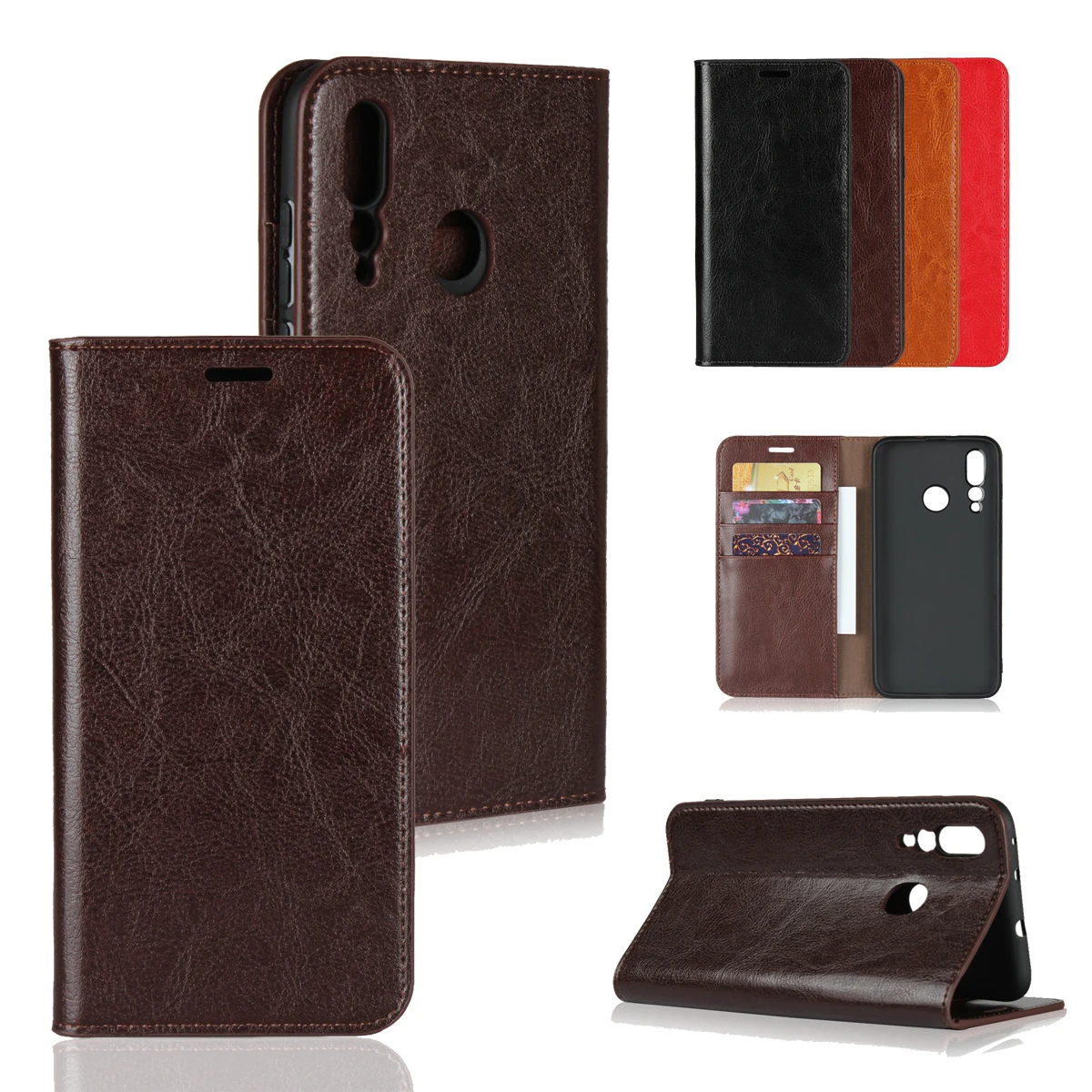 

Genuine Leather Book Wallet Case For Huawei Enjoy 9S 9 Plus Honor 9X 20 PRO10i V20 V10 Y5 Y6 Y7 Y9 P Smart 2019 Honor 8C 8X Max