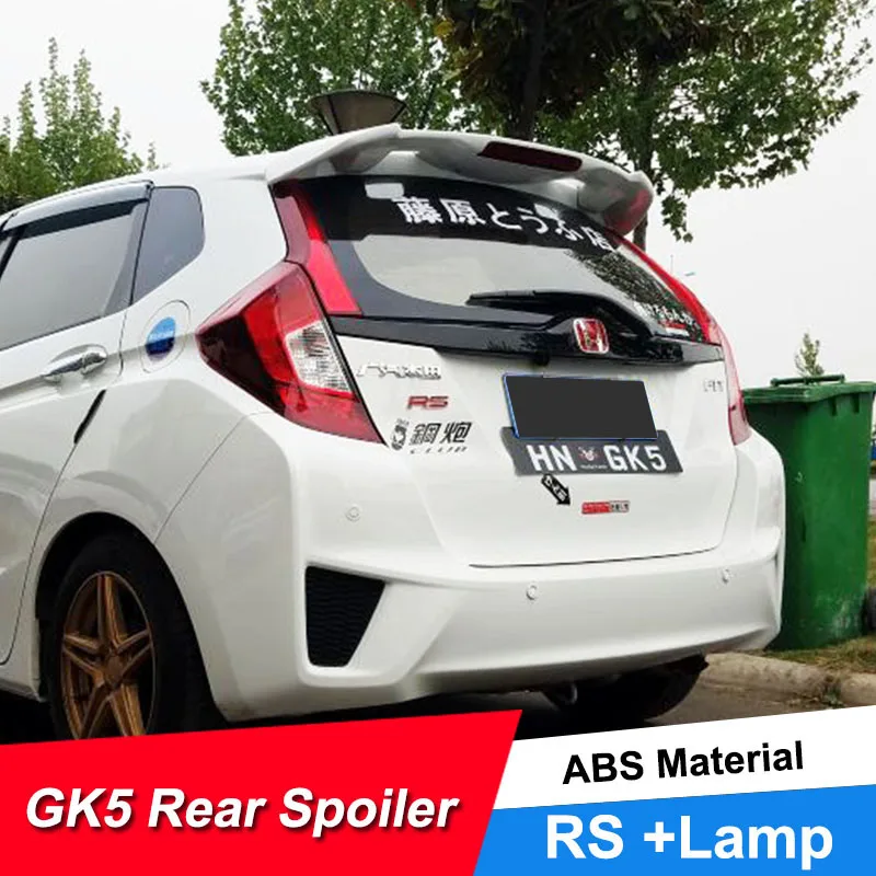 JNCFORURC задний автомобильный спойлер Крылья подходят для Honda Fit JAZZ 2014 2015 2016 2017 2018 ABS