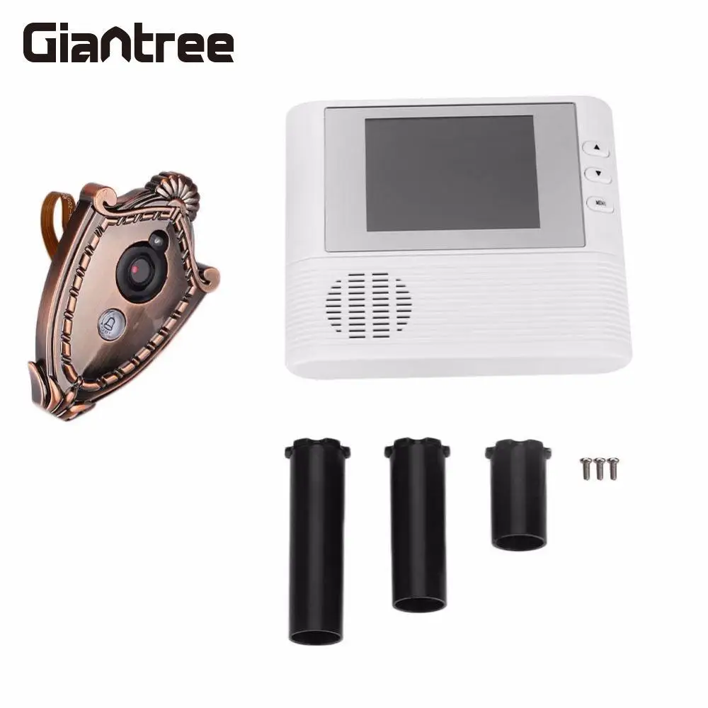 Giantree Smart 2.8 дюйма ЖК-дисплей визуальный Дверные звонки визуальный Мониторы цифровой двери просмотра Камера сигнализации Ночное видение